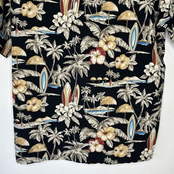 Surf‎ Board Tropical Casual Shirt Men's Size Large Multicolor Tropical Hawaiian - Picture 7 of 7